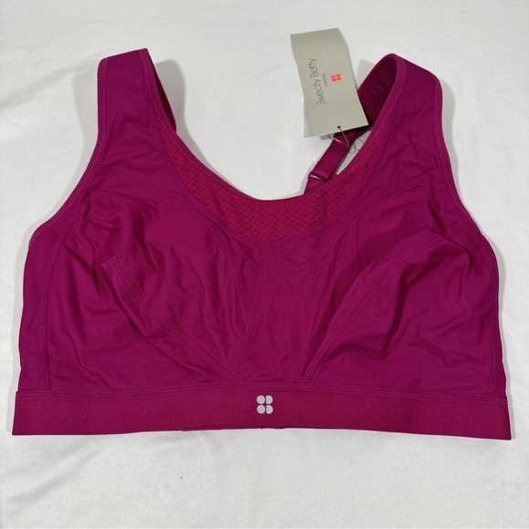 NWT $68‎ Sweaty Betty [ 38DD ] Ultra Running Sports Bra in Phlox Pink - Picture 2 of 11